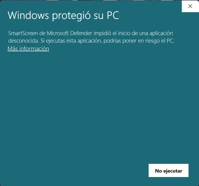 Primer aviso de Windows