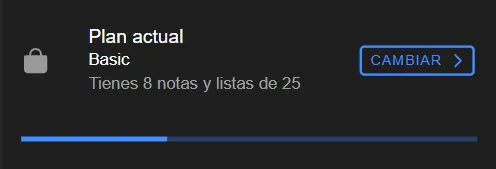 Incremento de notas y listas