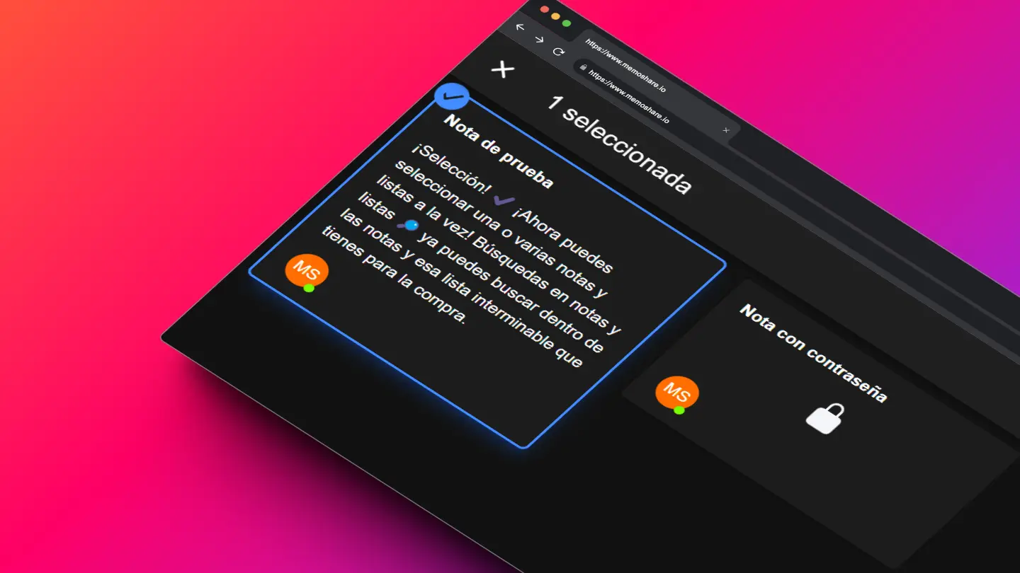 Imagen destacada para el post: Memoshare Actualización 3.0.0